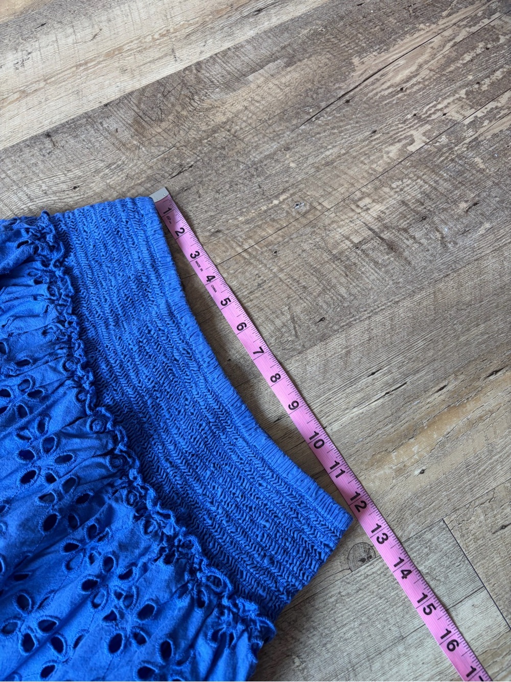 Jennifer & Grace Tiered Floral Eyelet Smocked Waist Midi Skirt Prairie Farmhouse - Picture 5 of 9